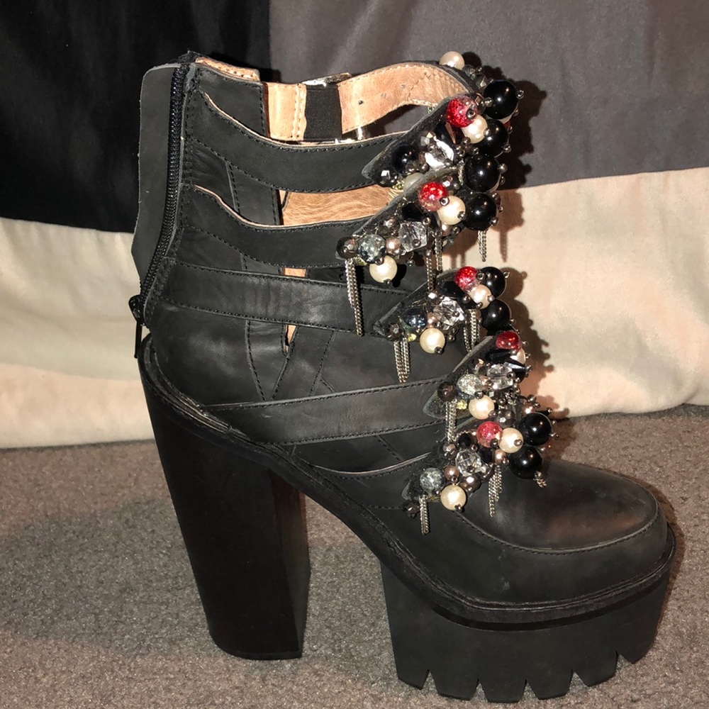 Jeffrey Campbell platform ankle boots